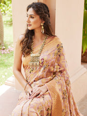 Digital Floral Printed Handloom Saree