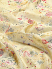 Digital Floral Printed Cotton Saree