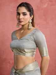 Woven Border Booti Art Silk Saree