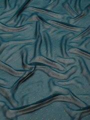 Swarovski Plain Woven Georgette Saree