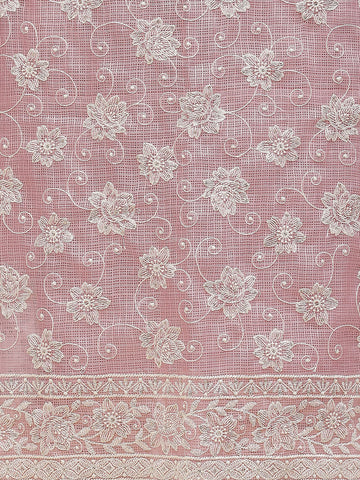 Embroidery Kota Cotton Unstitched Suit Piece With Dupatta