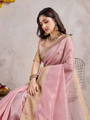 Woven Border Linen Saree