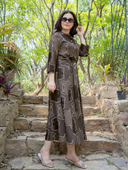 Printed Cotton Blend Dress