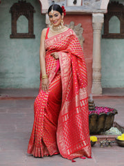 Bandhani Banarasi Woven Saree