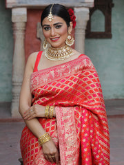 Bandhani Banarasi Woven Saree