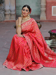 Bandhani Banarasi Woven Saree