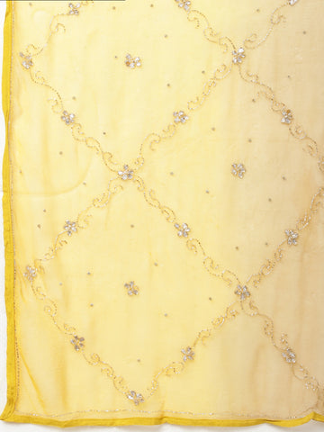Neck Embroidery Handloom Unstitched Suit Piece With Dupatta