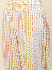 Floral Print Cotton Suit Set With Dupatta