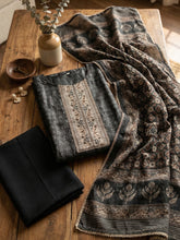 Printed Chanderi Unstitched Suit With Pant & Dupatta