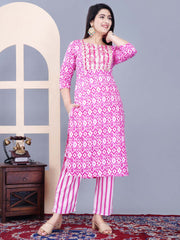 Printed Cotton Kurta Set