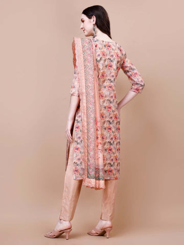 Printed Chanderi Stitched Suit Set