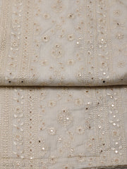 All Over Embroidered Chanderi Unstitched Suit Piece With Dupatta