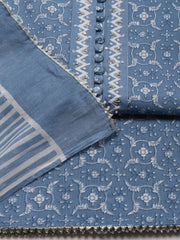 Printed Cotton Unstitched Suit Piece With Dupatta