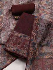 Kaantha Embroidery Chanderi Unstitched Suit With Dupatta