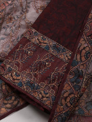 Kaantha Embroidery Chanderi Unstitched Suit With Dupatta