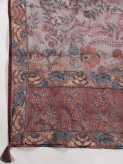 Kaantha Embroidery Chanderi Unstitched Suit With Dupatta