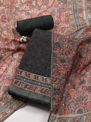 Kaantha Embroidery Chanderi Unstitched Suit With Dupatta