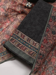 Kaantha Embroidery Chanderi Unstitched Suit With Dupatta