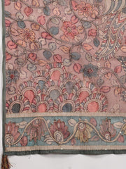 Kaantha Embroidery Chanderi Unstitched Suit With Dupatta