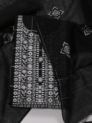 Neck Patti Cotton Unstitched Suit Piece With Dupatta