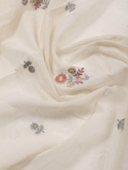 Neck Embroidery Cotton Blend Unstitched Suit With Dupatta