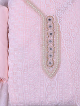 Embroidered Georgette Unstitched Suit With Pant & Dupatta