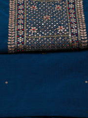 Embroidered Chanderi Unstitched Suit Piece With Dupatta