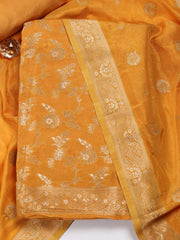 Woven Chanderi Unstitched Suit Piece With Dupatta