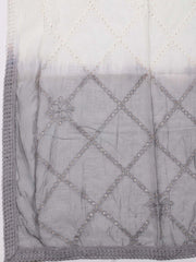 Panel Embroidery Chanderi Unstitched Suit Piece With Dupatta