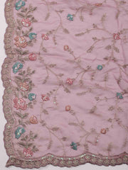 All Over Embroidery Organza Unstitched Suit Piece With Dupatta