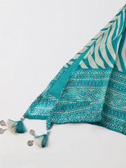 Russion Silk Printed Kurta With Pants