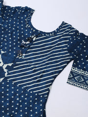 Russion Silk Printed Kurta With Pants