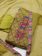 Printed Chanderi Kurta With Pants & Dupatta