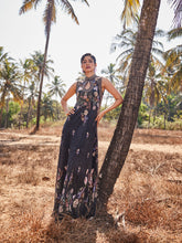 Digital Floral Printed Crepe Gown