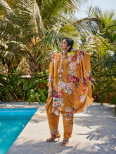 Digital Printed Crepe Kurta With Pants