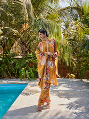 Digital Printed Crepe Kurta With Pants