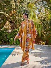 Digital Printed Crepe Kurta With Pants