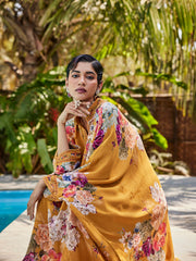 Digital Printed Crepe Kurta With Pants