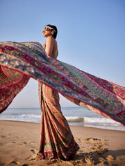 Stone Work Printed Georgette Saree