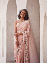 Sequin Work Printed Georgette Saree