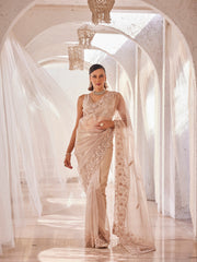 Sequin Border Work Tissue Saree