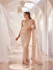 Sequin Border Work Tissue Saree