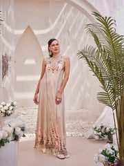 Digital Floral Printed Crepe Gown