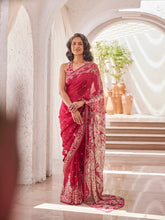 Stone Work Printed Georgette Saree