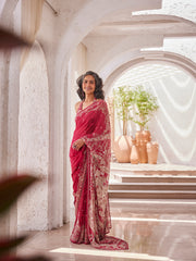 Stone Work Printed Georgette Saree