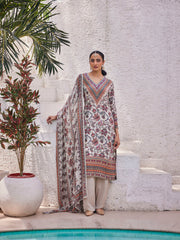 Digital Floral Printed Crepe Kurta With Palazzo & Dupatta