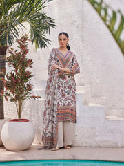 Digital Floral Printed Crepe Kurta With Palazzo & Dupatta