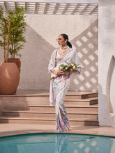 Sequin Work Printed Georgette Saree