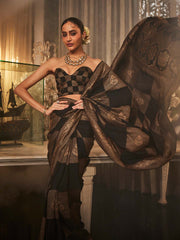 Antique Booti Woven Crepe Saree