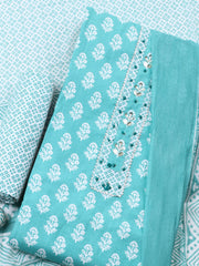 Embroidered Cotton Blend Unstitched Suit With Dupatta